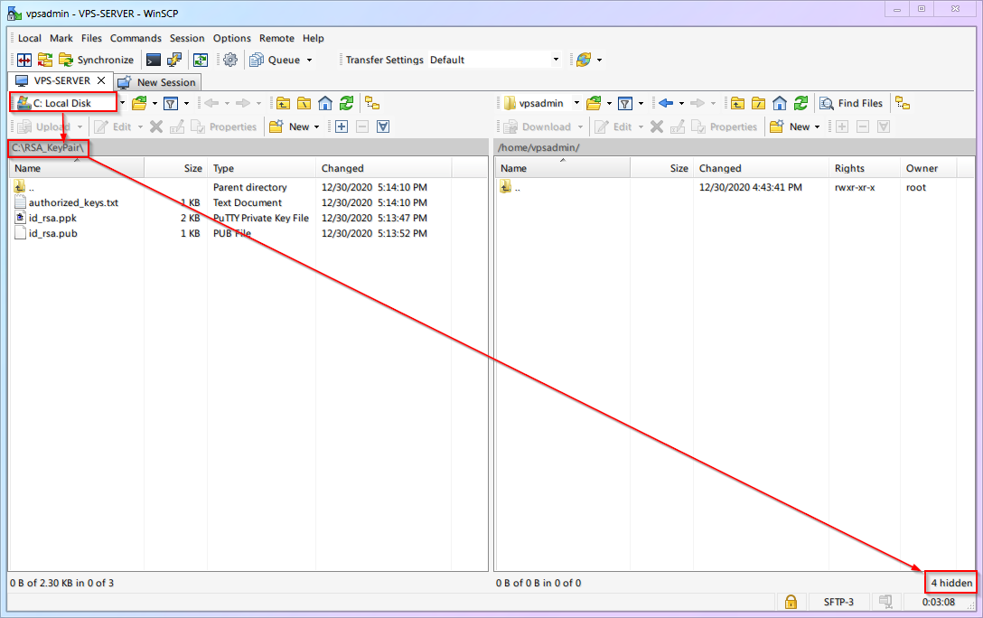 Local and remote folders