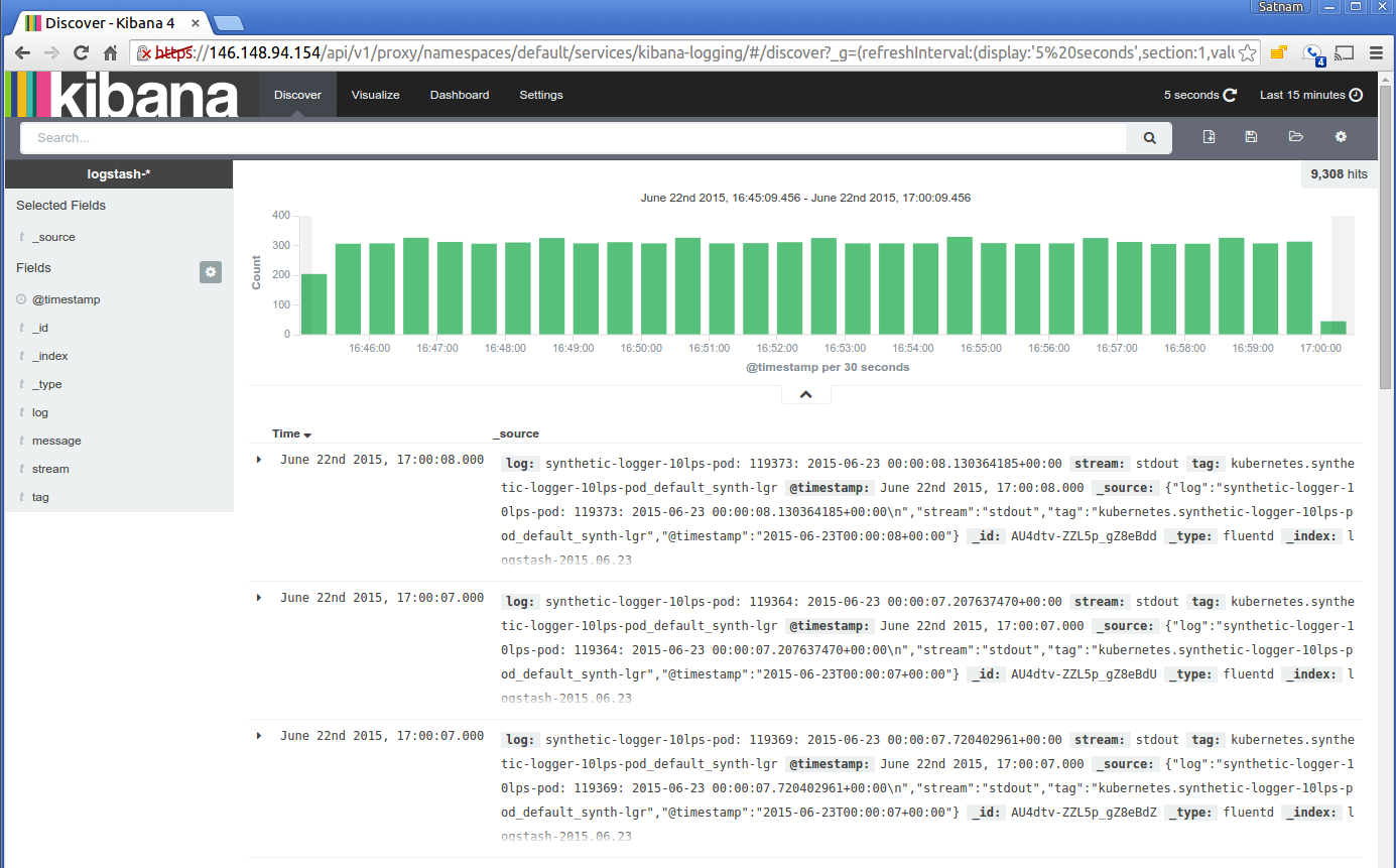 Kibana logs