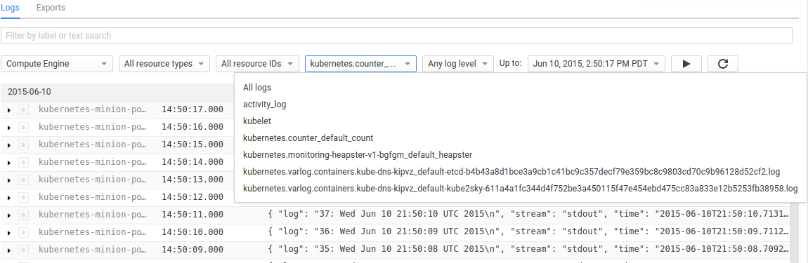 Cloud Logging Console